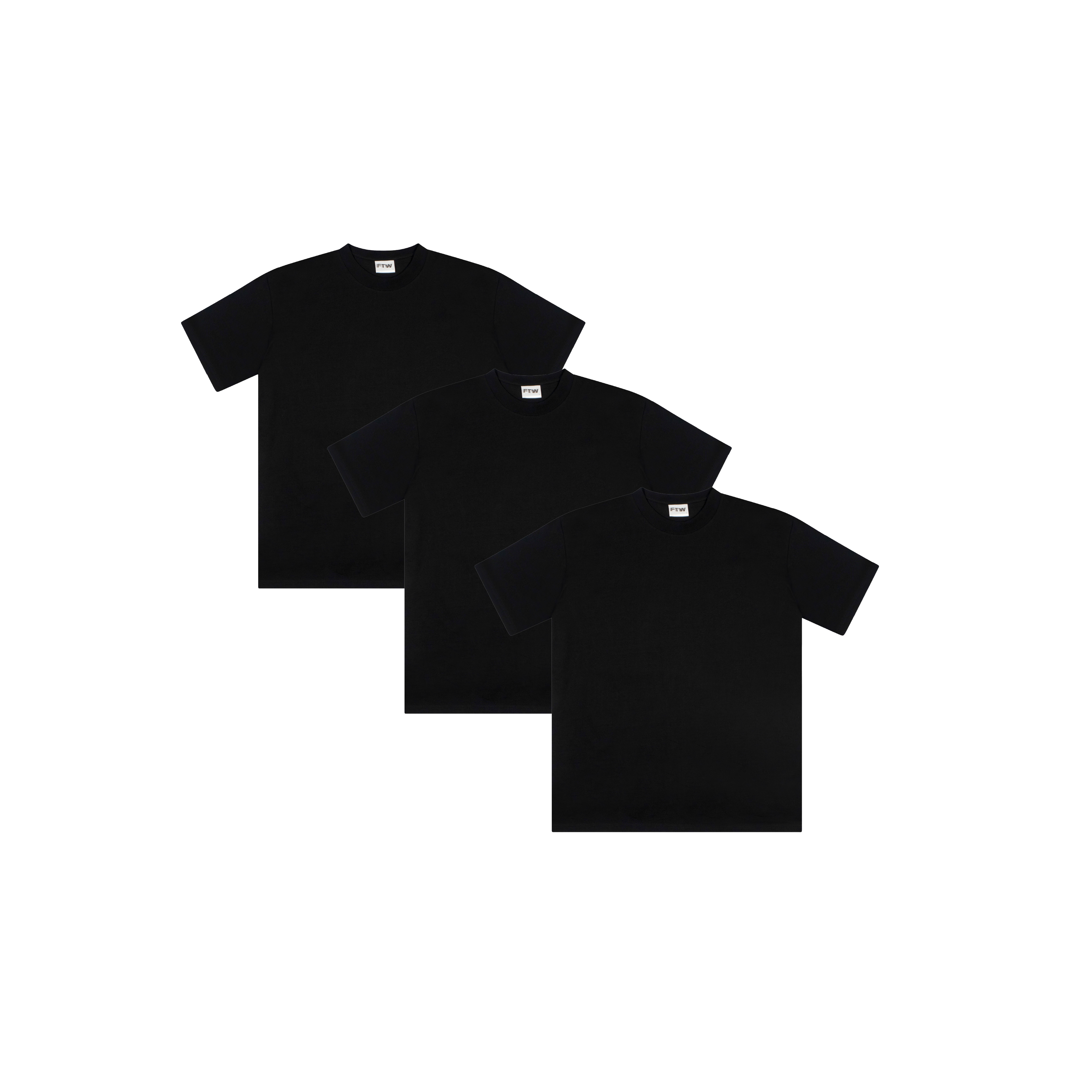 0888 - Staple Tee 3 Pack ( Black )