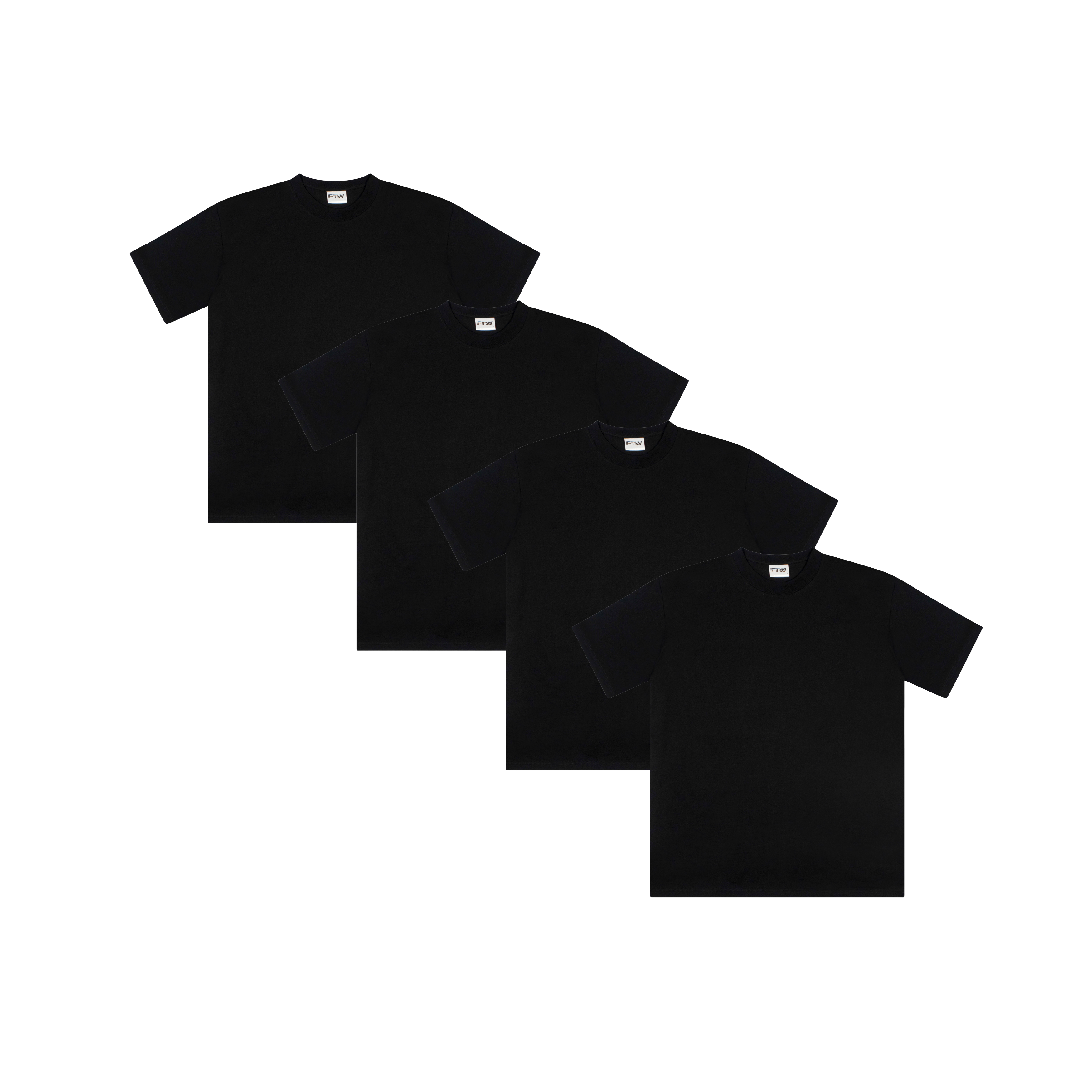 0888 - Staple Tee 4 Pack ( Black )